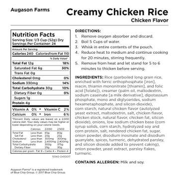 Augason Farms Creamy Chicken Rice Chicken Flavor 2 lbs 12 oz No. 10 Super Can
