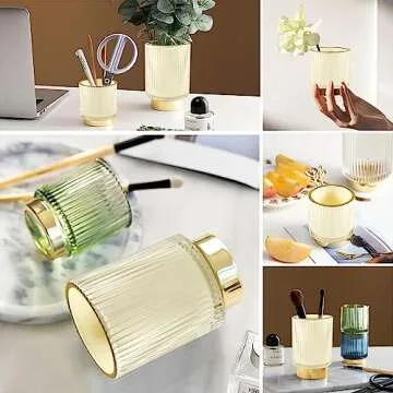 DASITON Vintage Makeup Brush Holder - Elegant Storage Solution