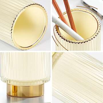 DASITON Vintage Makeup Brush Holder - Elegant Storage Solution