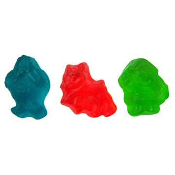 Rudolph The Red-Nosed Reindeer Christmas Candy Gummies, Great Holiday Stocking Stuffers or Party Favors, Pack of 3