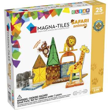 Magna Tiles® Safari Animals 25 Piece Set for Kids