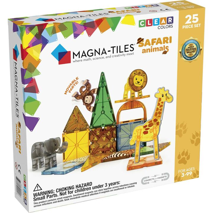 Magna Tiles® Safari Animals 25 Piece Set for Kids