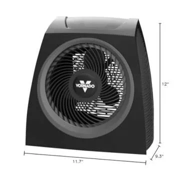Vornado TAVH10 Space Heater with Remote for Home, Fan Only Option, Digital Display with Adjustable Thermostat, Advanced Safety Features, Timer, Auto Climate Control