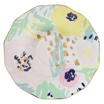 Unique Slant Collections Ceramic Tea Cup and Saucer Set