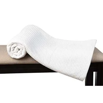 Luxurious Glamburg 100% Cotton Waffle Blanket King Size