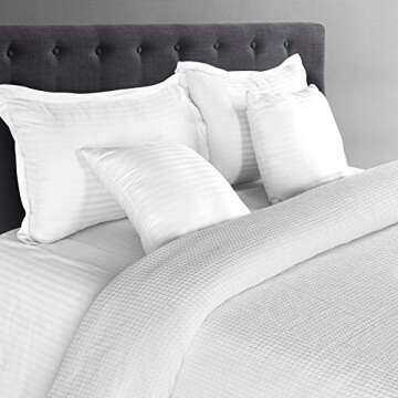 Glamburg 100% Cotton Thermal Blanket, Breathable Bed Blanket King Size, Soft Waffle Blanket, King Blanket, All Season Cotton Blanket, White