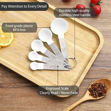 Huygens Measuring Cups and Spoons Set for Kitchen Use