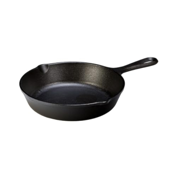 Lodge 8 Inch Cast Iron Pre-Seasoned Skillet for Versatile Cooking