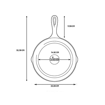 Lodge 8 Inch Cast Iron Pre-Seasoned Skillet for Versatile Cooking