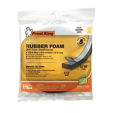 Frost King P Self-Stick Rubber Foam Weatherseal for Home & Truck Use