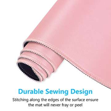 Dapesuom Large Mouse Pad, Extended Gaming Mouse Mat with Stitched Edges, Full Size Desk Mats with Non-Slip Base, Computer Big Desktop Keyboard Pad for Gamer, Laptop, Office, 23.6 x 11.8 in, Pink