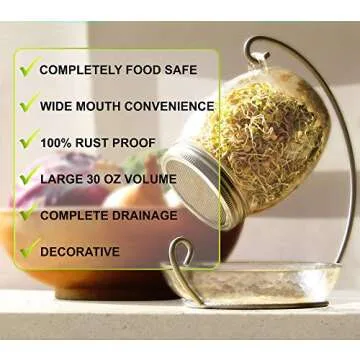 ALCEDIA Premium Sprouting Jar Kit for Fresh Sprouts