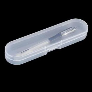 AKOAK Clear Polypropylene Storage Containers Box with Hinged Lid for Pencils, Pens,Accessories,Crafts,Learning Supplies,Makeup Brush,Screws,Drills,6.89" x 1.49" x 0.74",Pack of 2