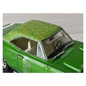 OIMOLO Scale Car Models for Dodge Super BEE MOD TOP 1969 1:18 Alloy Car Model Limited Edition Miniature Vehicle Collection Pre-Built Model Vehicles