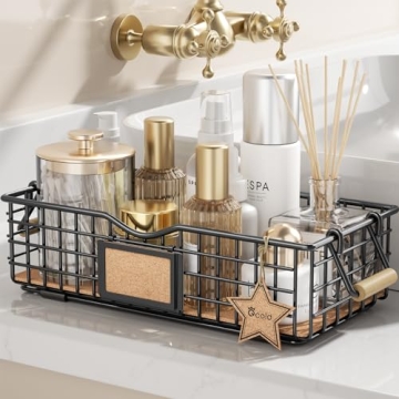 Qcold Bathroom Organizer Basket - Stylish Storage Solution