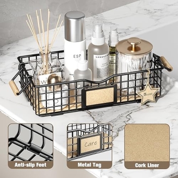 Qcold Bathroom Organizer Basket - Stylish Storage Solution