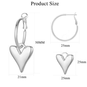 Versatile Veotain Heart Dangle Earrings for Stylish Women