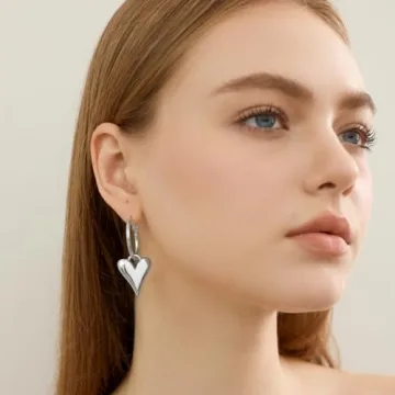 Versatile Veotain Heart Dangle Earrings for Stylish Women