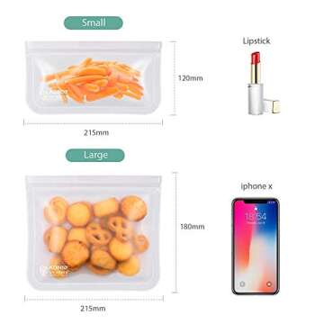 Kollea 12 Pack Reusable Sandwich Bags for Food Storage