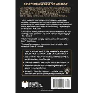 Seeking Scripture One Year Bible Study Journal for Reflection