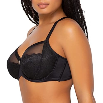 Curvy Couture Luxe Lace Underwire Bra for Plus Sizes 38DD