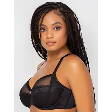 Curvy Couture Luxe Lace Underwire Bra for Plus Sizes 38DD