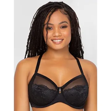 Curvy Couture Luxe Lace Underwire Bra for Plus Sizes 38DD
