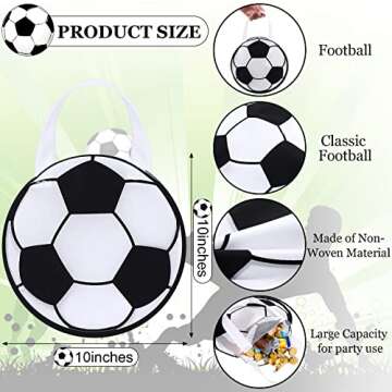 Shihanee Soccer Favor Bags for Kids Party - 24 Pcs