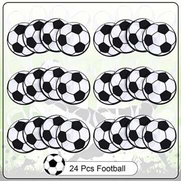Shihanee Soccer Favor Bags for Kids Party - 24 Pcs