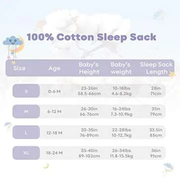 Yoofoss Baby Sleep Sack 18-24 Months Wearable Blanket for Babies 100% Cotton 2-Way Zipper TOG 0.5 Toddler Sleeping Sack 3 Pack, Comfy Soft Lightweight