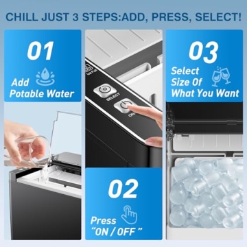 Portable ORFLROA Ice Maker for Quick Ice Production