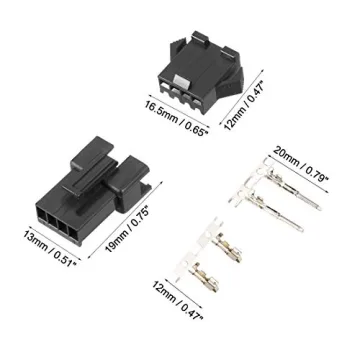 uxcell 50 Pairs SM Housing Connectors for LED Wiring