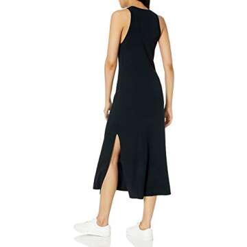 The Drop Women's Gabriela Halter Neck A-Line Side Slit Maxi Dress, Black, M