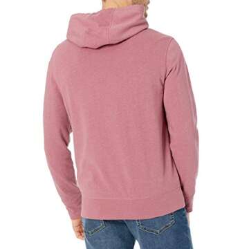 Amazon Essentials Men's Lightweight French Terry Full-Zip Hoodie, Pink, Large