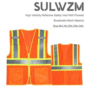 High Visibility Reflective Safety Vest for Outdoor Activities