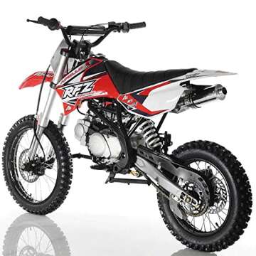 HHH Apollo DB X18 125CC Dirtbike RFZ Racing Vitacci Gas DB18 Dirtbike 125cc Pitbike 4 Speed Bike for Youth (RED)