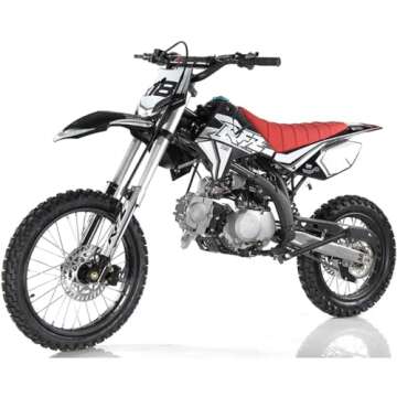 HHH Apollo DB X18 125CC Dirtbike RFZ Racing Vitacci Gas DB18 Dirtbike 125cc Pitbike 4 Speed Bike for Youth (RED)