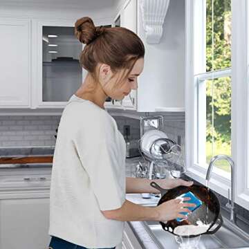 Scrubit Non-Scratch Cleaning Scrub Sponges- Scrubbing Dish Sponge Ideal for Washing Kitchen,Dishes, ...