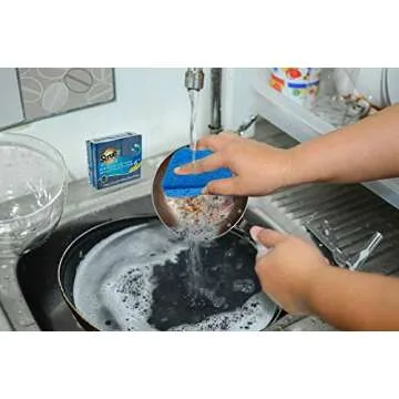 Scrubit Non-Scratch Cleaning Scrub Sponges- Scrubbing Dish Sponge Ideal for Washing Kitchen,Dishes, Bathroom &More – Dishwashing Sponge Along with A Thought Scrubber – 24 sponges