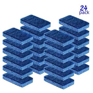 Scrubit Non-Scratch Cleaning Scrub Sponges- Scrubbing Dish Sponge Ideal for Washing Kitchen,Dishes, Bathroom &More – Dishwashing Sponge Along with A Thought Scrubber – 24 sponges