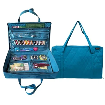 Yazzii Carry All Organizer Tote – Ultimate Craft Storage Bag with 20 pockets for Quilting Supplies...
