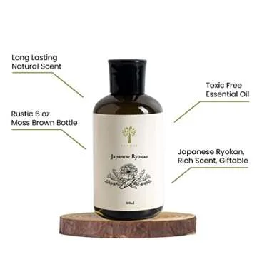 PRISTINE Japanese Ryokan/Inspired by Shang Hotel Reed Diffuser Refill with Free Reed Sticks | Fresh Lavender, Sandalwood Oil Diffuser Refills | Premium Hotel Lobby Reed Diffuser Oil Refill