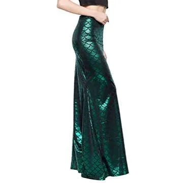 Stunning Green Mermaid Princess Costume Skirt XXL