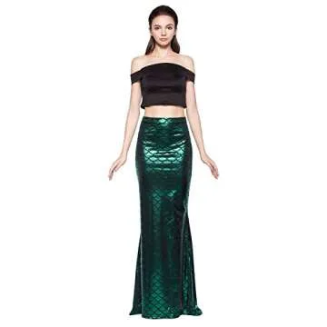 Stunning Green Mermaid Princess Costume Skirt XXL