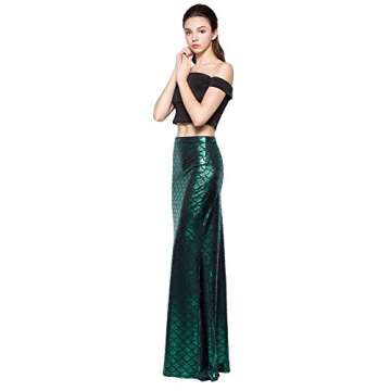 Stunning Green Mermaid Princess Costume Skirt XXL