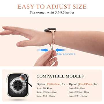 LETOID Bling Apple Watch Band for Women – Stylish & Slim