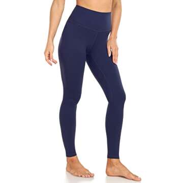 YUNOGA Ultra Soft High Waisted Leggings for Women, Navy