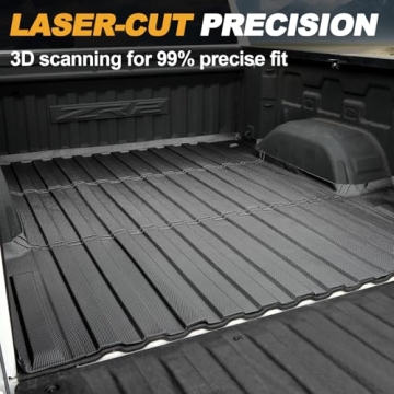 LUMWAY Truck Bed Mat for 2019-2026 Chevy Silverado 1500 & Sierra 1500, Perfect Fit TPE Heavy Duty Re...
