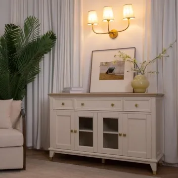 Pathson Vintage Brass Wall Sconce with Linen Shade