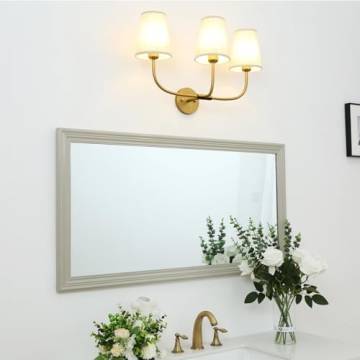 Pathson Vintage Brass Wall Sconce with Linen Shade